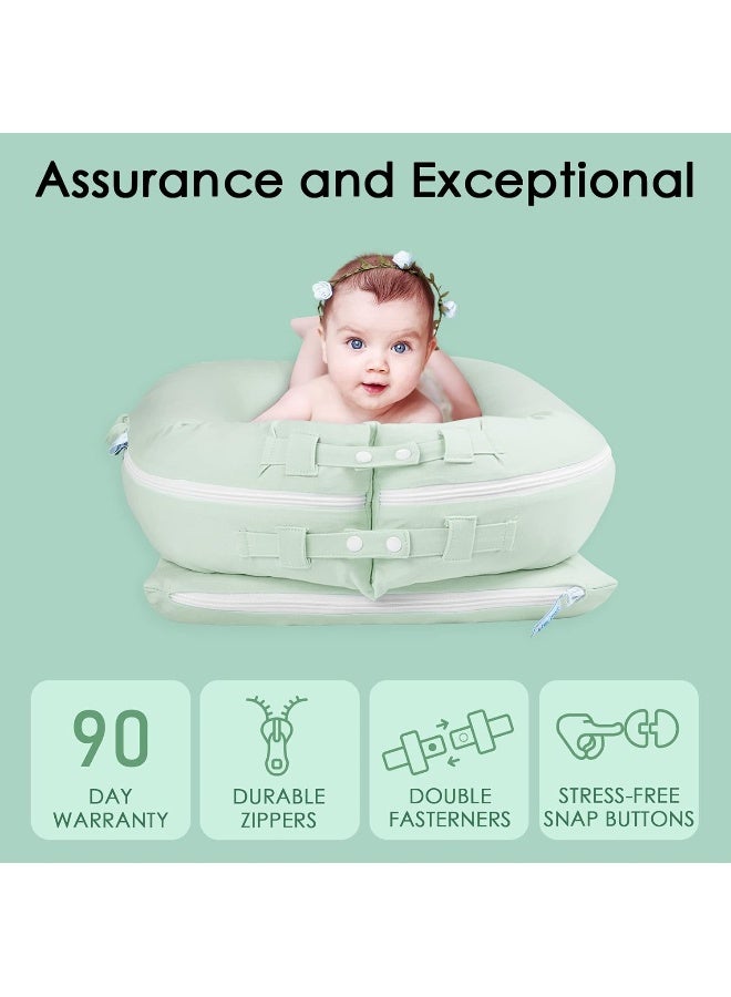 MEXXI Organic Replacement Cover with Waterproof Pad | Premium Quality Spare Cover Certified Organic Cotton | Protects Against leaks | [Fits Dockatot Deluxe + Docks] (Cover Only) (Pistacho Green) - Image 5